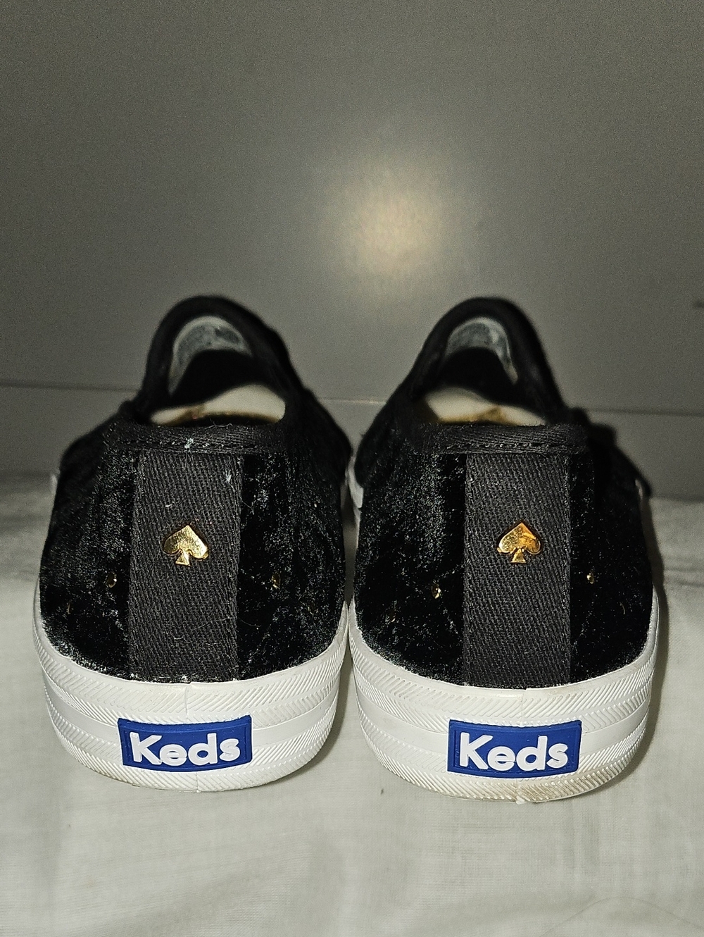 Keds X Kate Spade New York Double Decker Quilted Velvet Sneakers Sz 8 - Picture 9 of 14
